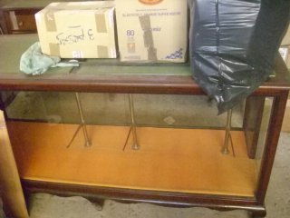Lote Muebles Caoba Cristal