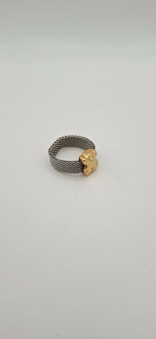 Anillo Tous Oso Oro Acero