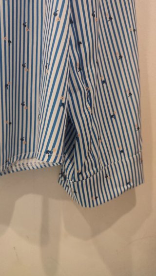 Camicia donna azzurra con volant taglia L