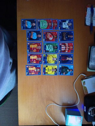 Lote de 16 Cromos de fútbol Topps Champions League