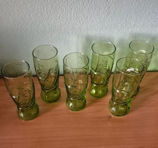 Coca-Cola 6 Bicchieri Verdi Originali