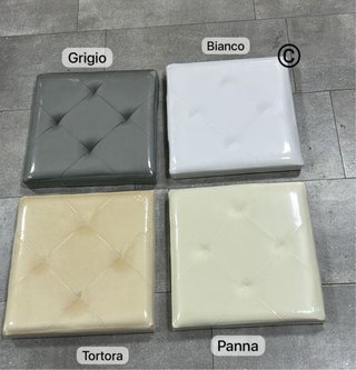 Pouf contenitore con strass Tortora