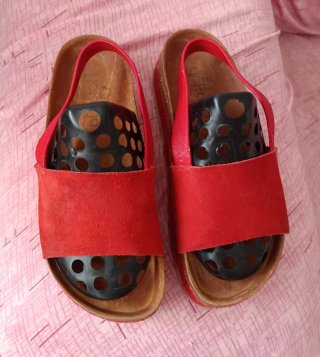 Sandalias rojas plataforma