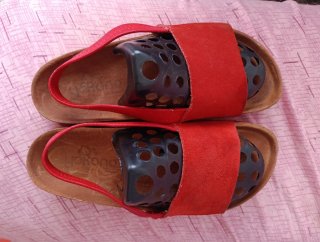 Sandalias rojas plataforma