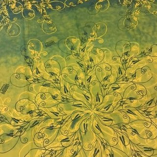 Pareo Cruzcampo floral verde y amarillo