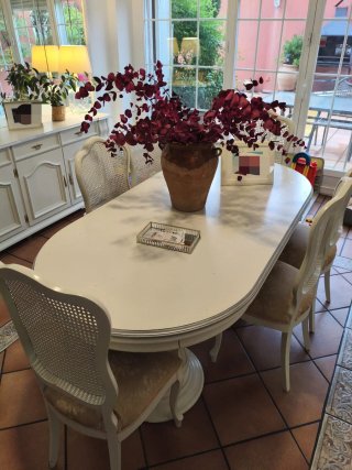 Conjunto Muebles Salón Blanco y Dorado
