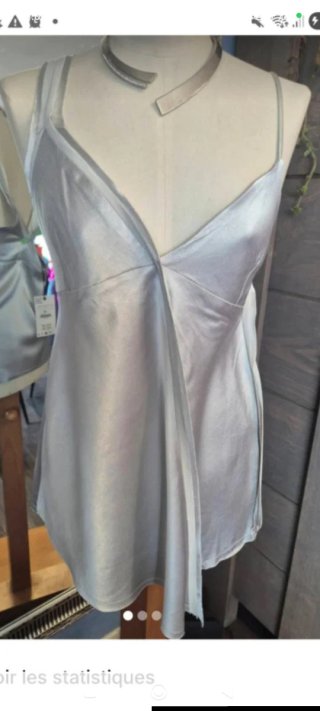 Blusa satinada asimétrica Zara