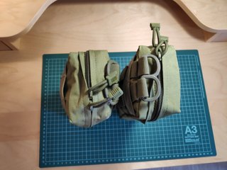 2 pouch,  tacticos- molle en green