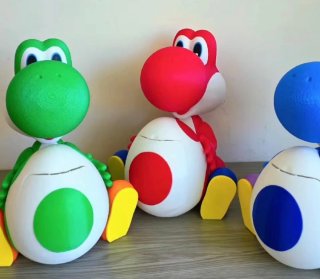 Palomitero Yoshi Azul Impreso 3D