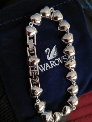 Pulsera Corazones Brillantes Plata