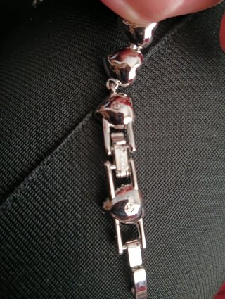 Pulsera Corazones Brillantes Plata