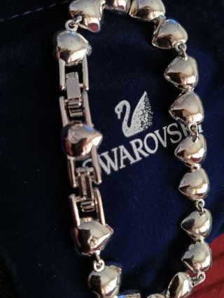 Pulsera Corazones Brillantes Plata