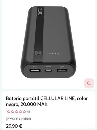 Batería Portátil 20000 mAh