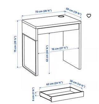 Escritorio y silla Ikea blancos