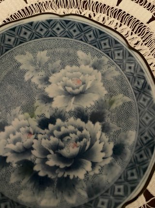 Piattino Giappone Rose Blu Rosa