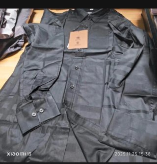 Camisa Burberry Negra Monogram XL