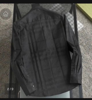 Camisa Burberry Negra Monogram XL