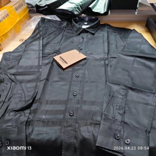 Camisa Burberry Negra Monogram XL