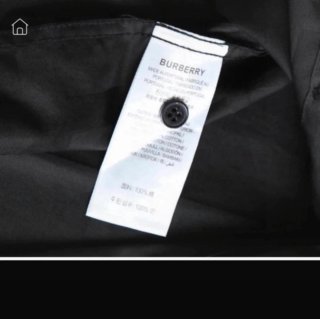Camisa Burberry Negra Monogram XL
