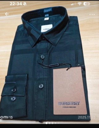 Camisa Burberry Negra Monogram XL