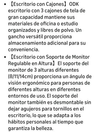 ODK Escritorio Negro con Cajones