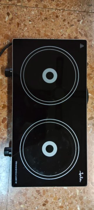 Vitrocerámica 2 fuegos 2400W Jata