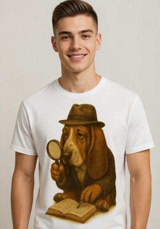 Camiseta Perro Detective Talla Única