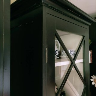 2 Vitrinas Portico Madera y Cristal