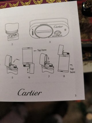Encendedor Cartier original Made in Paris laminado