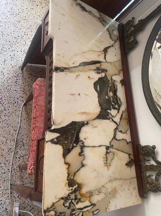 Antiguo tocador modernista/art déco con espejo