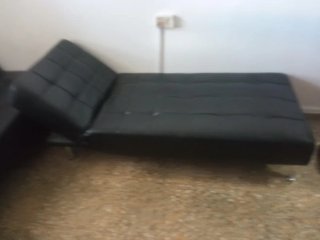 Sofá Cama Cuero Negro