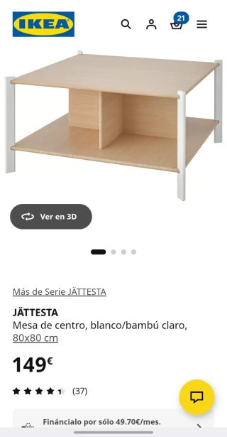 Mesa de centro IKEA JÄTTESTA