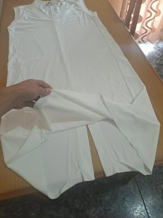 Vestido Massimo Dutti Talla Única Blanco