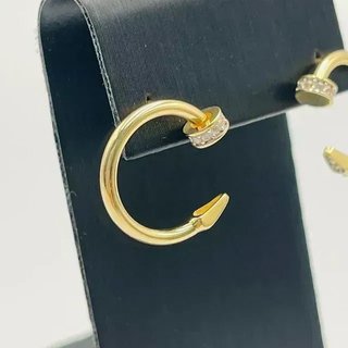 Pendientes Clavo Hueco 18K