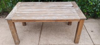 Mesa de exterior de teca maciza