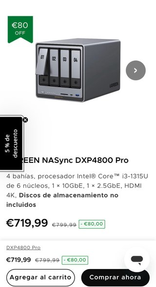 NAS UGREEN DXP4800 Pro 4 baie