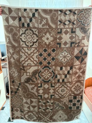 Tappeto in cotone fantasia geometrica