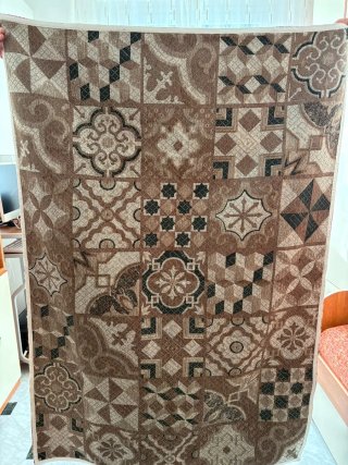 Tappeto in cotone fantasia geometrica