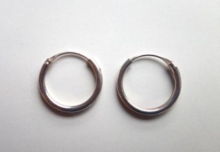 PENDIENTES PLATA DE LEY - AROS 1,4 CM - NUEVOS