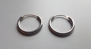 PENDIENTES PLATA DE LEY - AROS 1,4 CM - NUEVOS