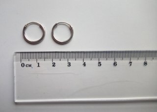 PENDIENTES PLATA DE LEY - AROS 1,4 CM - NUEVOS