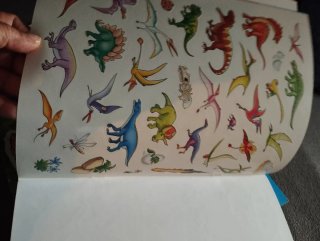 3 libri da colorare mondo degli stickers dinosauri