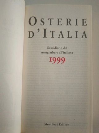 Osterie d’Italia 1999 - Slow Food