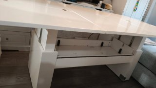 Mesa elevable Pemi blanca