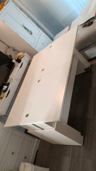 Mesa elevable Pemi blanca
