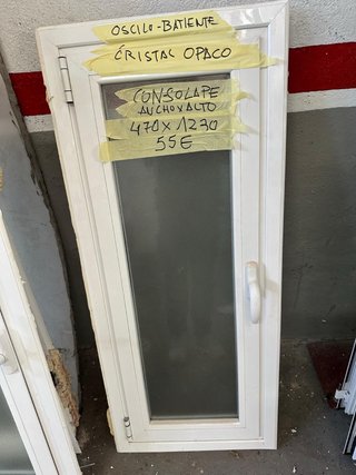 Ventana Oscilobatiente Cristal Opaco 470x1230