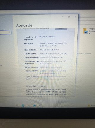 Portátil ASUS i5 7ª Gen Plata