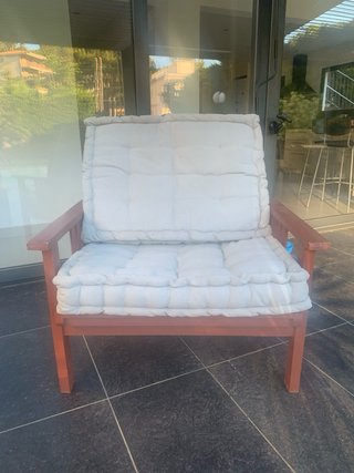 Conjunto de jardín: 2 sillones y mesa Teka