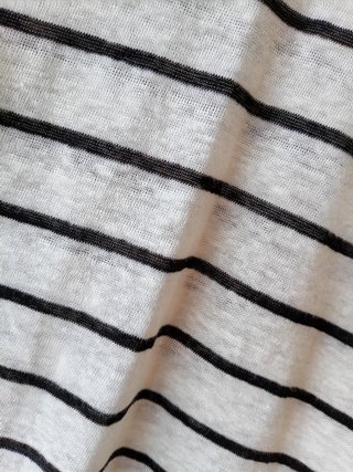 Blusa Zara Rayas Encaje Negro Talla L