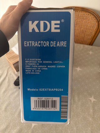 Extractor de aire KDE 290x290mm